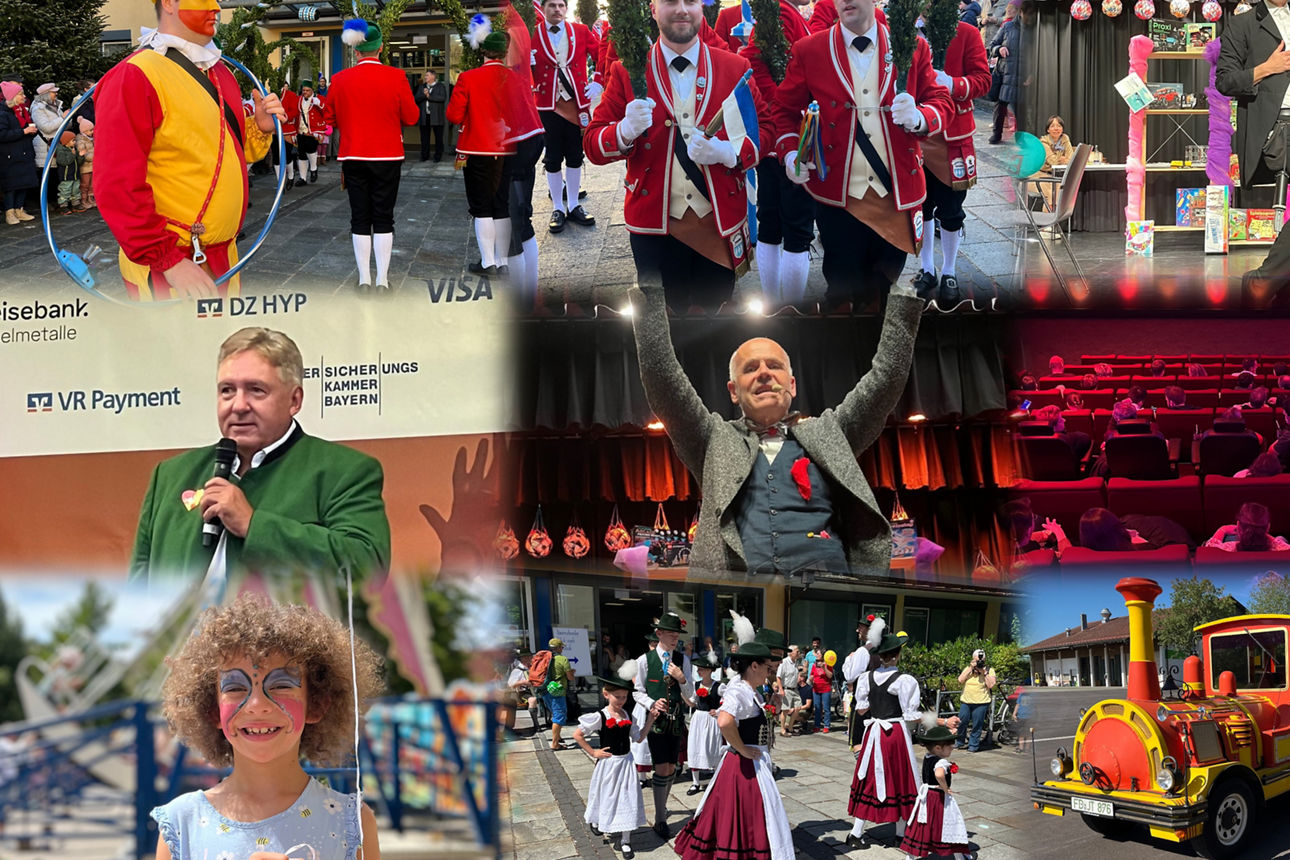 Collage aus Bildern von Veranstaltungen