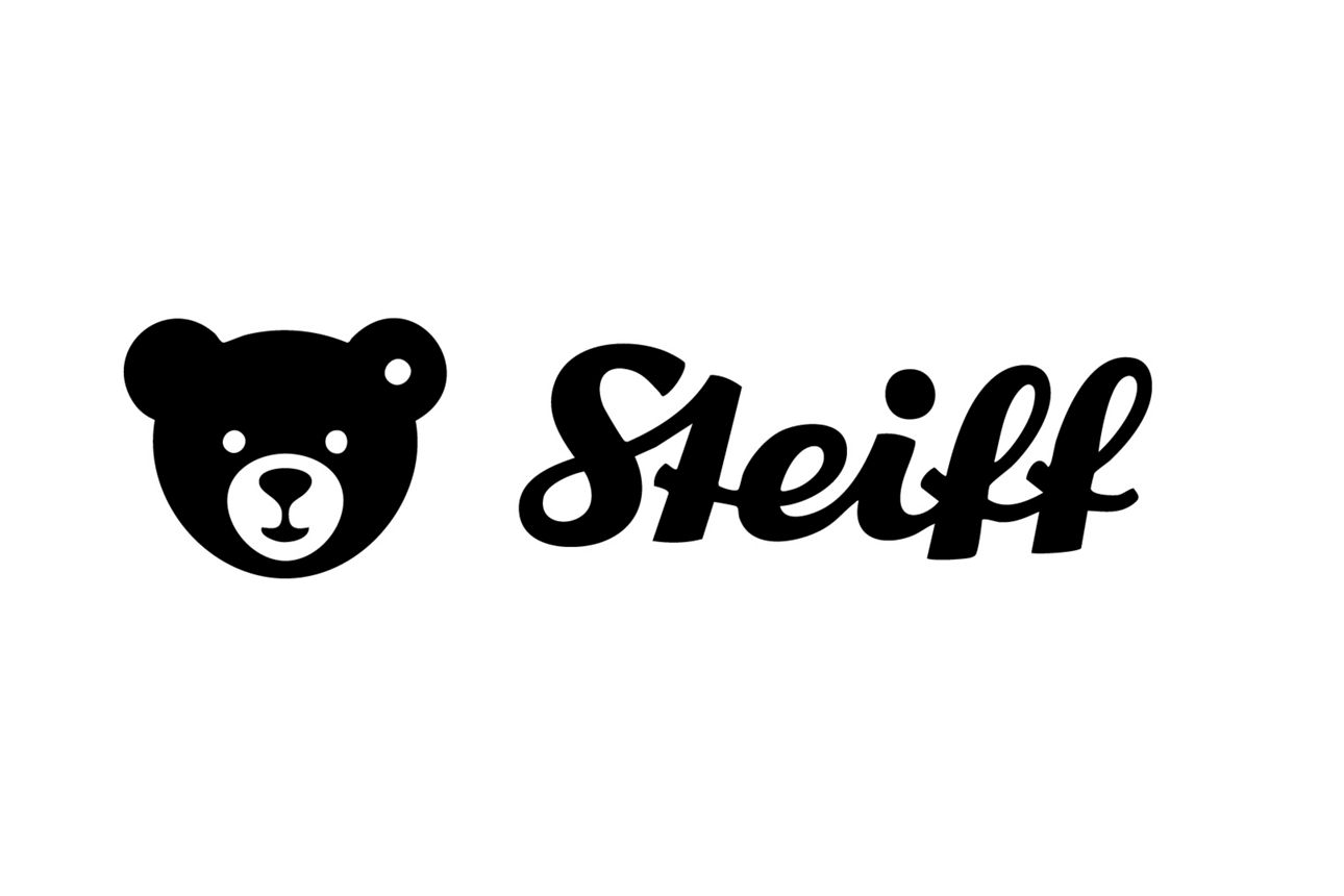 Steiff Logo mit Text und Bär als Logo