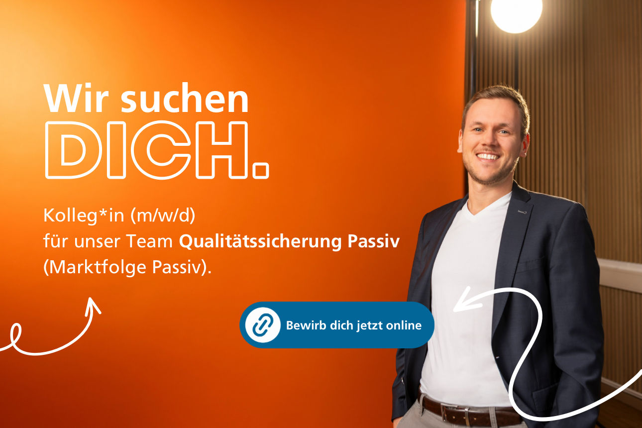 Banner Stellenanzeige Team Qualitätssicherung Passiv