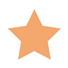 Symbol orangener Stern