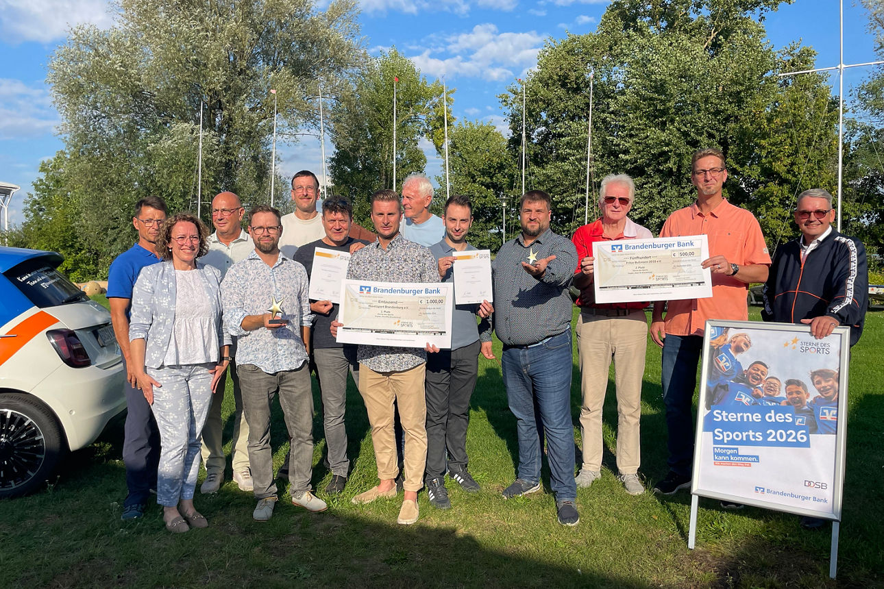 Gruppenfoto bei der Preisverleihung Sterne des Sports in Bronze