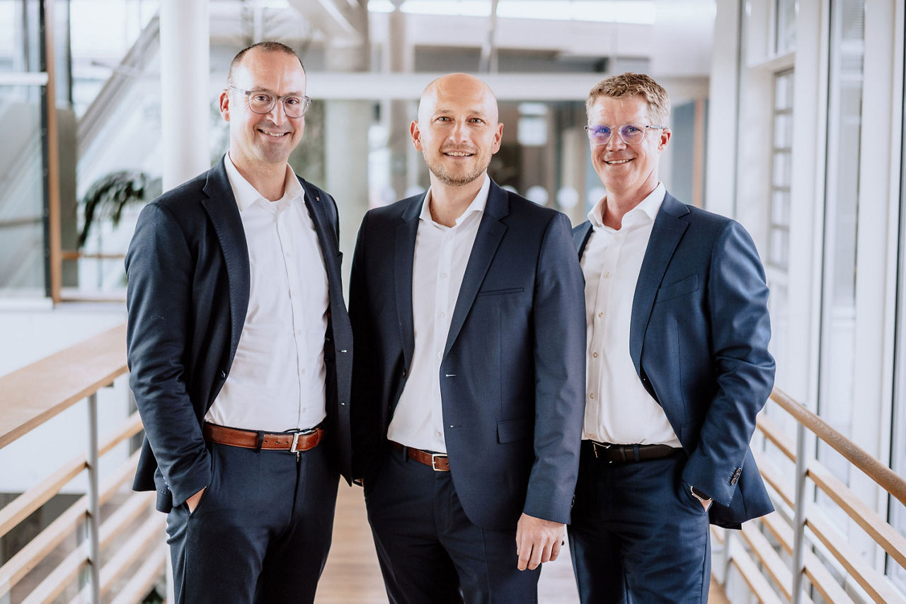 Vorstände der Volksbank Kraichgau Stiftung: Holger Neubauer, Dimitrios Meletoudis, Thomas Rohrer