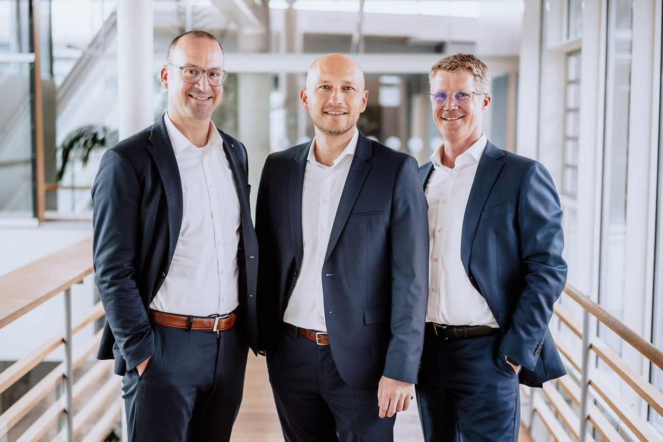 Vorstände der Volksbank Kraichgau Stiftung: Holger Neubauer, Dimitrios Meletoudis, Thomas Rohrer