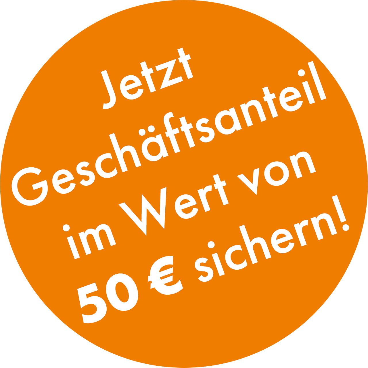 Jetzt Geschäftsanteil im Wert von 50 Euro sichern