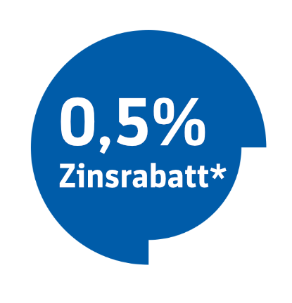 0,5 % Zinsrabatt*