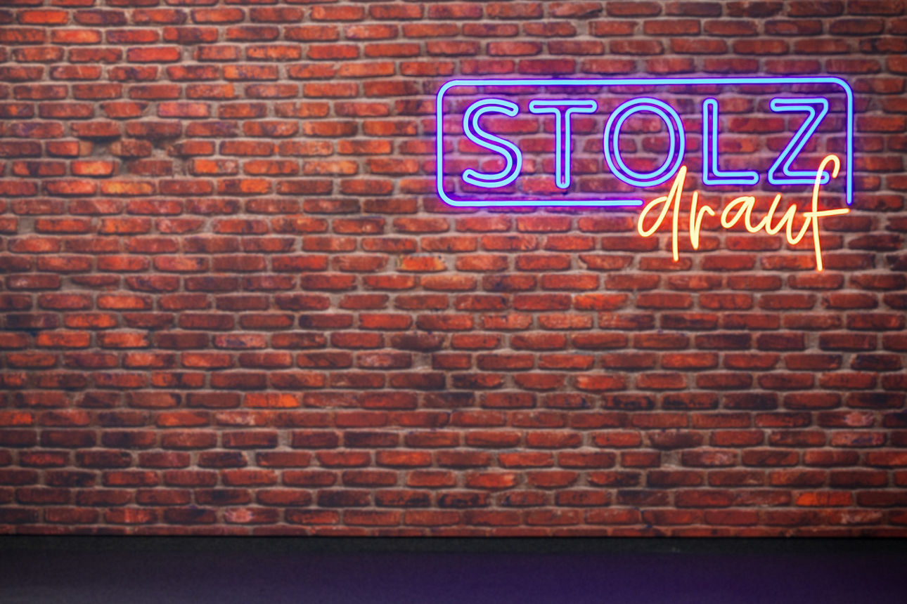 Stolz drauf Wand