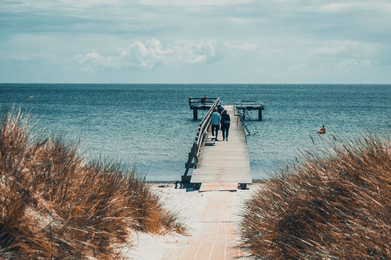 Deutschland Meer Steg Strand
