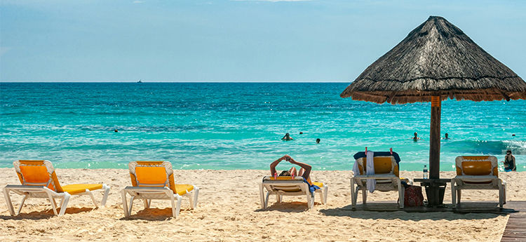 Urlaub Meer Strand Liegestühle