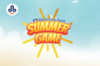 Summergame Logo vor hellblauem Hintergrund