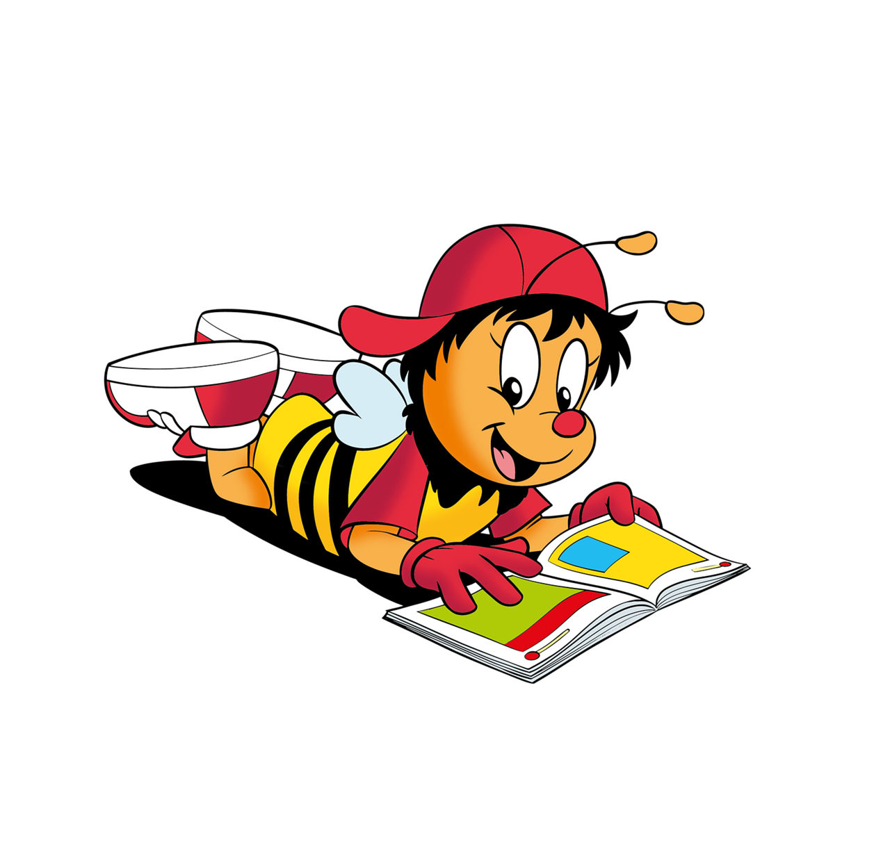 Liegende Sumsi mit Heft