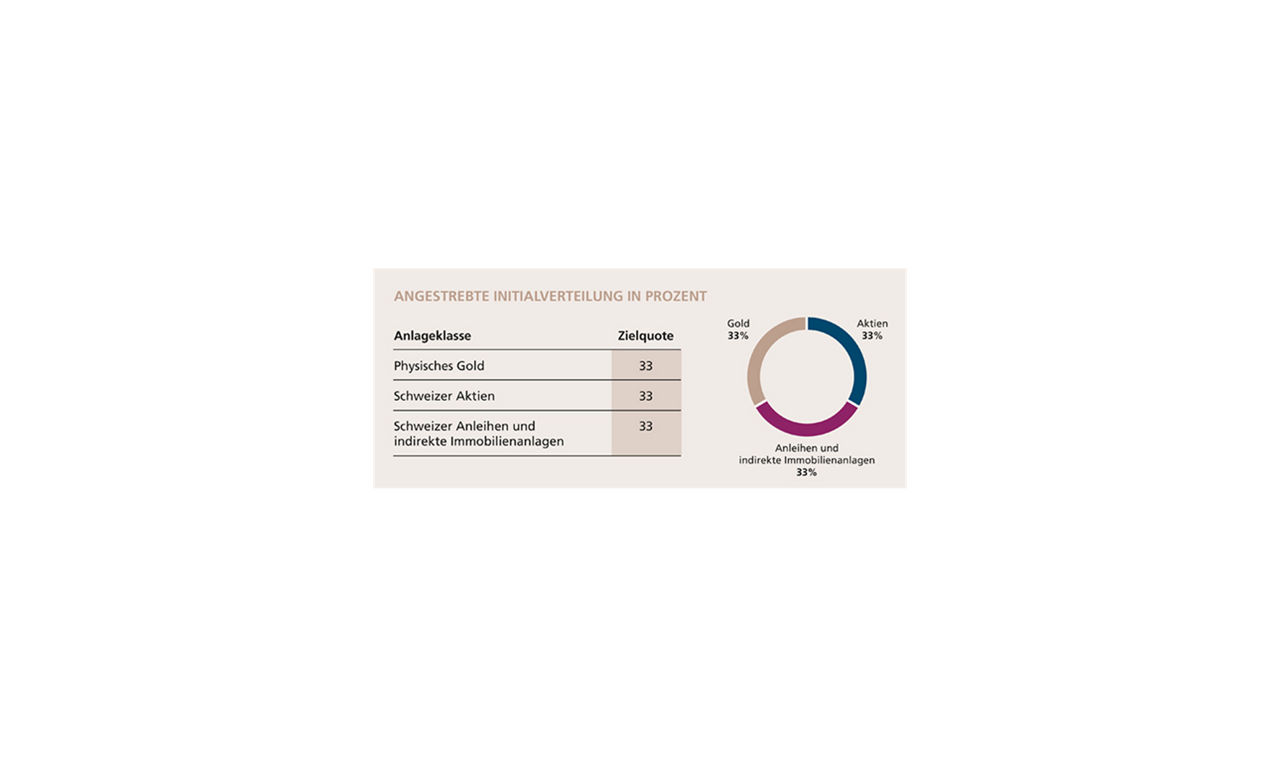 Aktive Vermögensverwaltung - Grafik Initialverteilung in Prozent