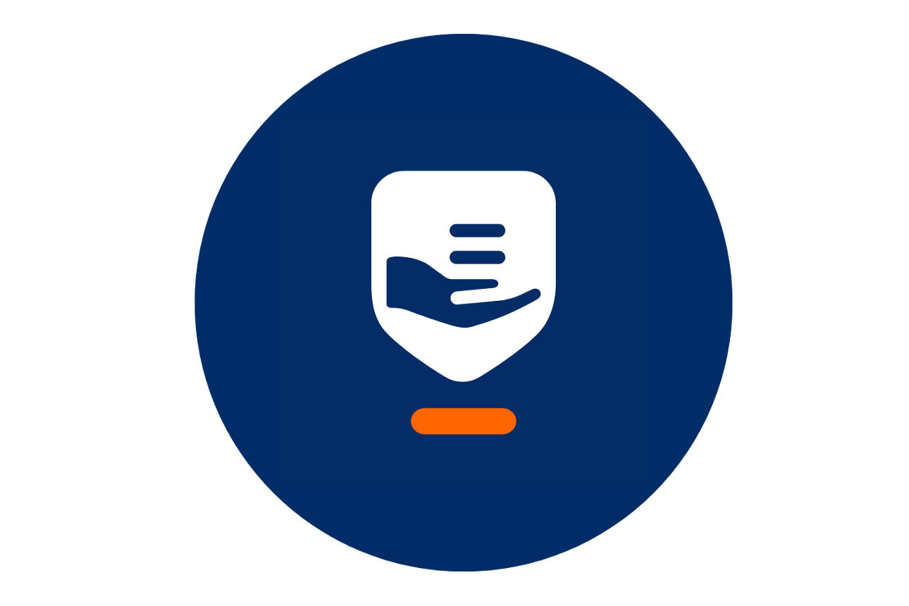 Symbol Buch mit Hand