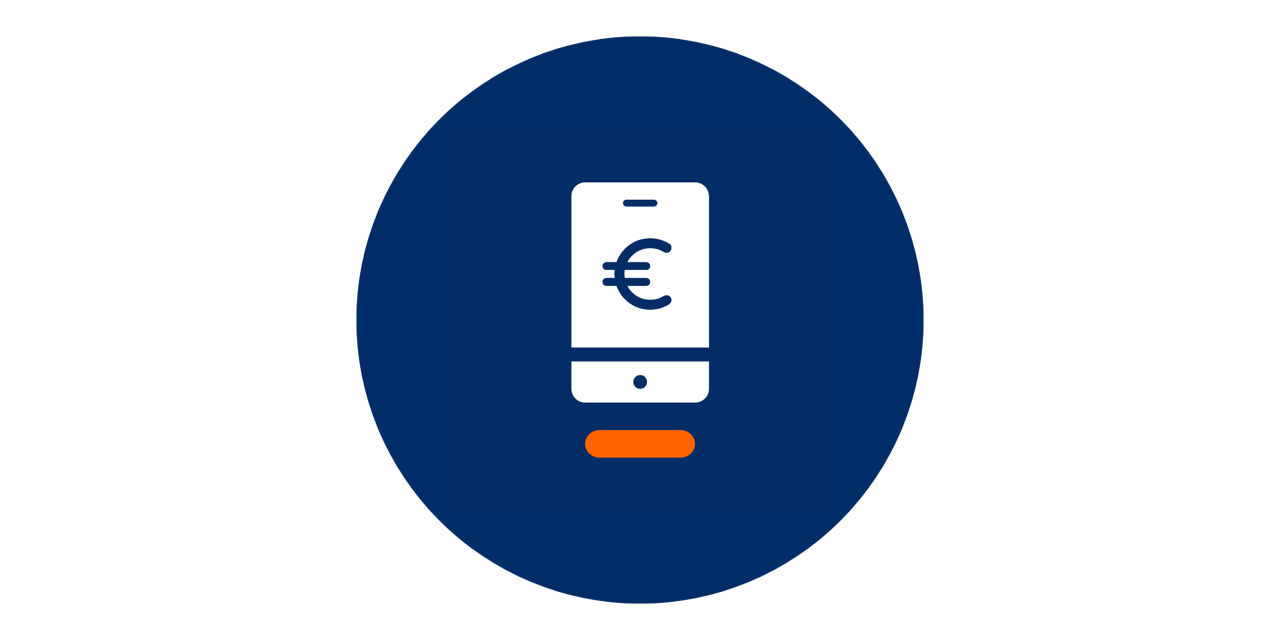 Smartphone mit Euro-Zeichen
