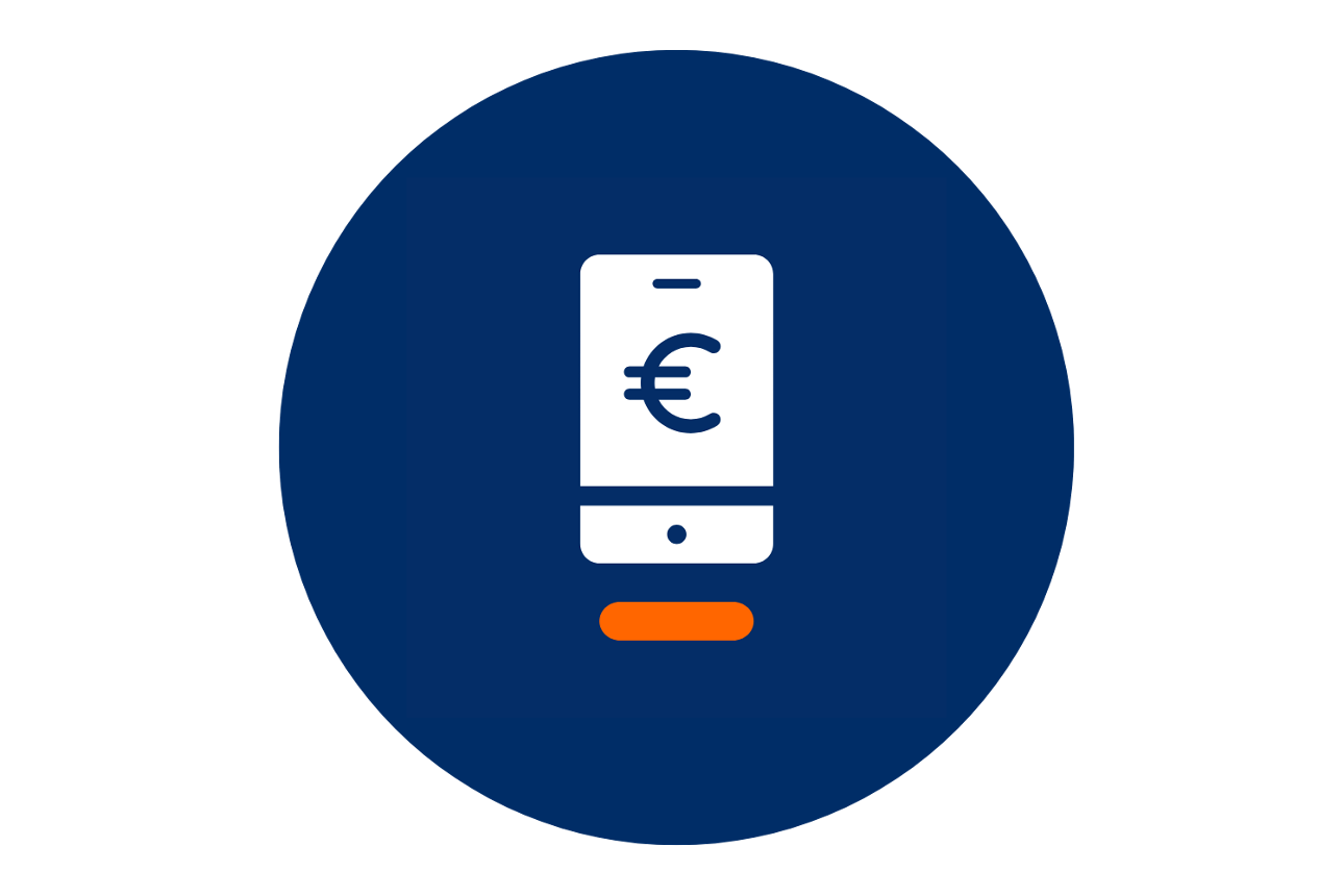 Smartphone mit Euro-Zeichen