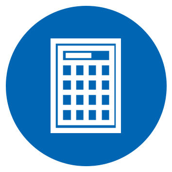 blauer Kreis mit stilisiertem TAN Lesegerät