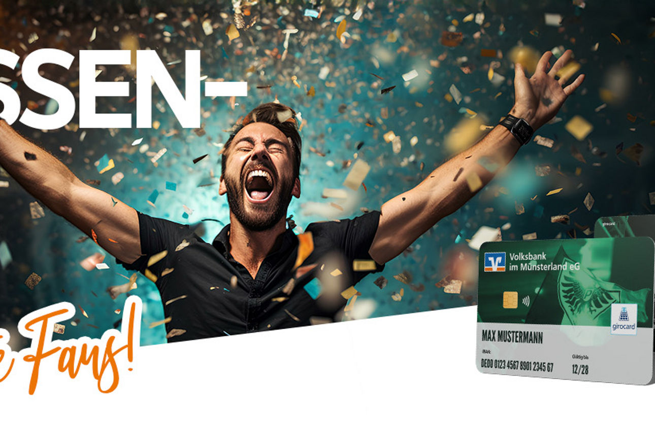 Ein Preußen-Fan im Jubel