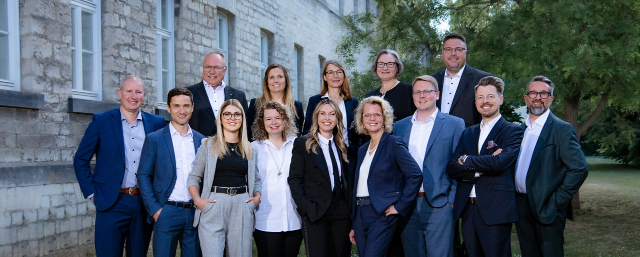 Gemeinschaftsbild des Consulting Teams und des Teams der Volksbank