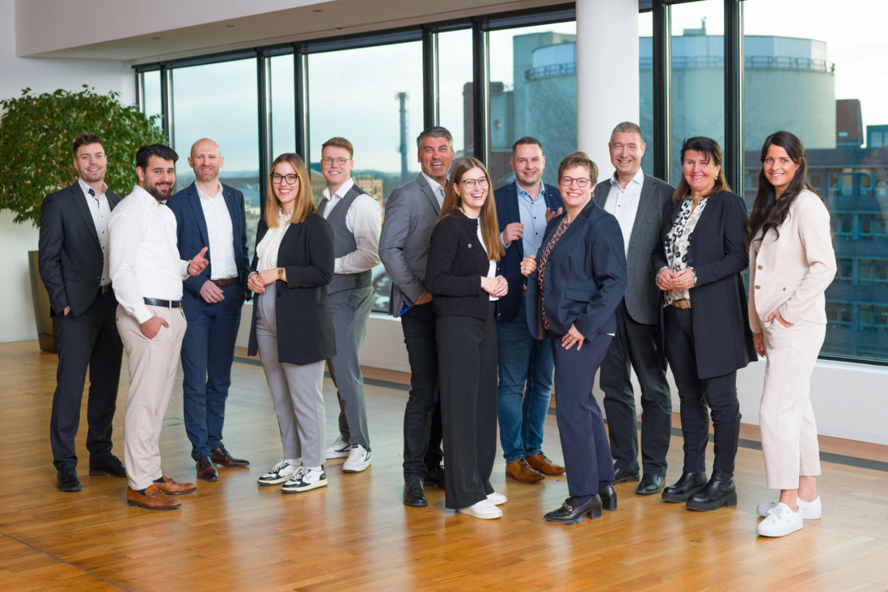 Gruppenbild der Beraterinnen und Berater unserer Bank