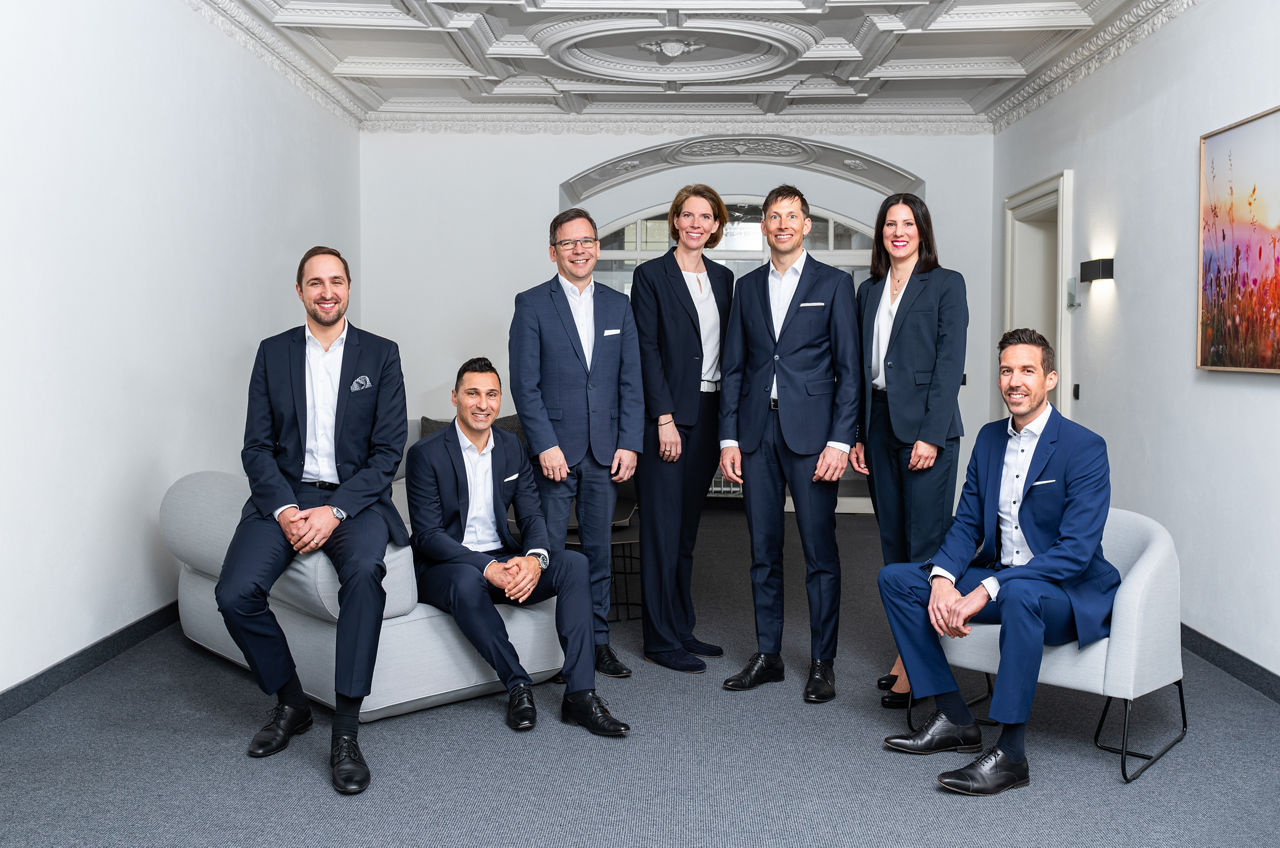 Teambild Beraterinnen und Berater unseres Private Bankings