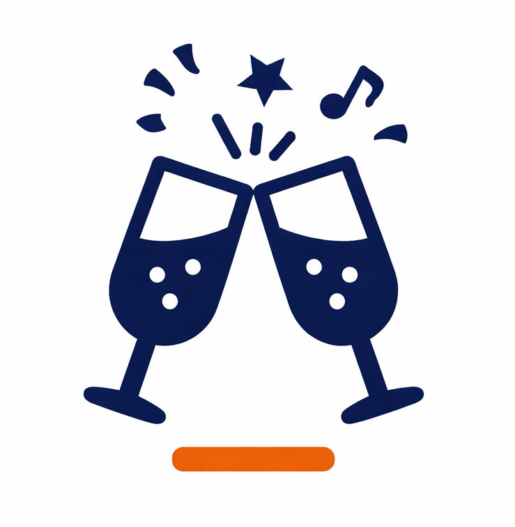 Bild von zwei anstoßenden Gläsern