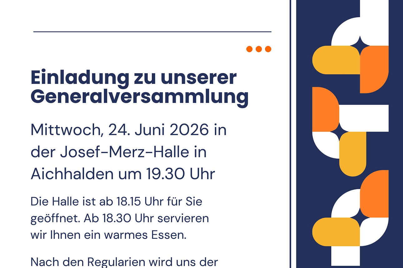 Buntes Bild Einladung Generalversammlung