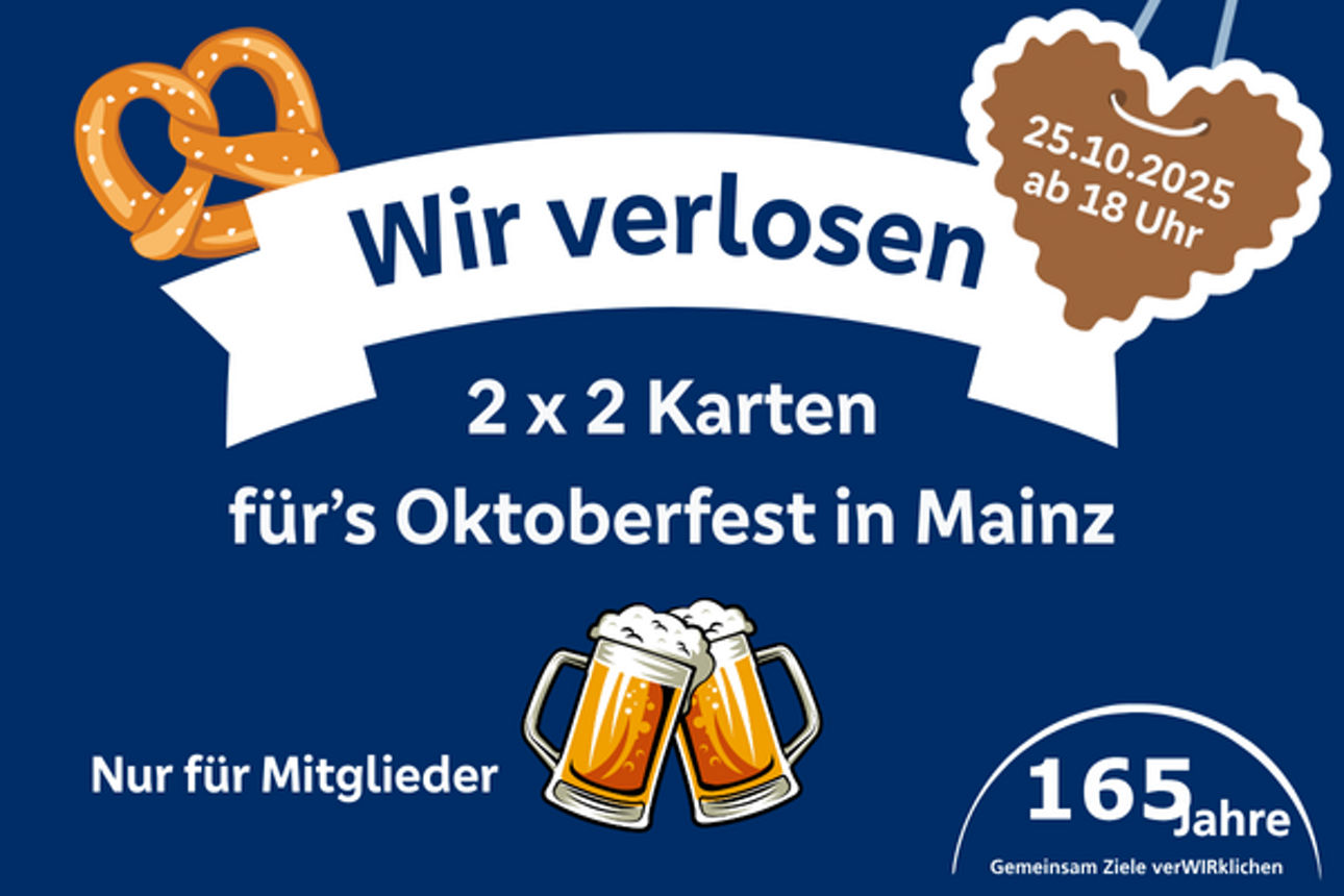 Gewinnspiel Oktoberfest, Wir verlosen 2 x 2 Karten für's Oktoberfest in Mainz.