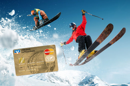Abbildung der Goldcard mit Wintersportlern