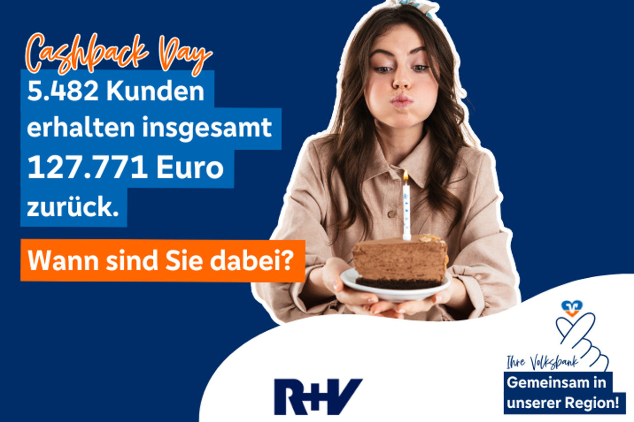 Cashback Day der R+V - 5.482 Kunden erhalten insgesamt 127.771 Euro zurück