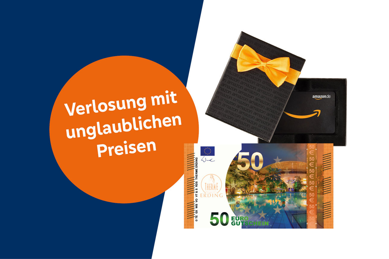 Große Verlosung von Amazon und Therme Erding Gutscheinen à 50 Euro
