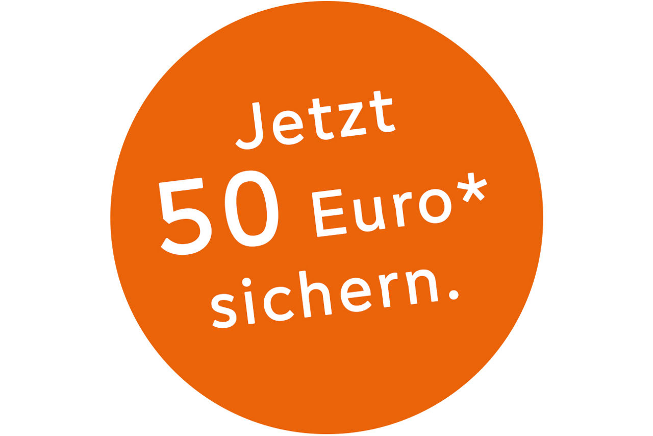Generiertes Bild einer Girokarte und der Anzeige des Neukundenbonus von 50 Euro