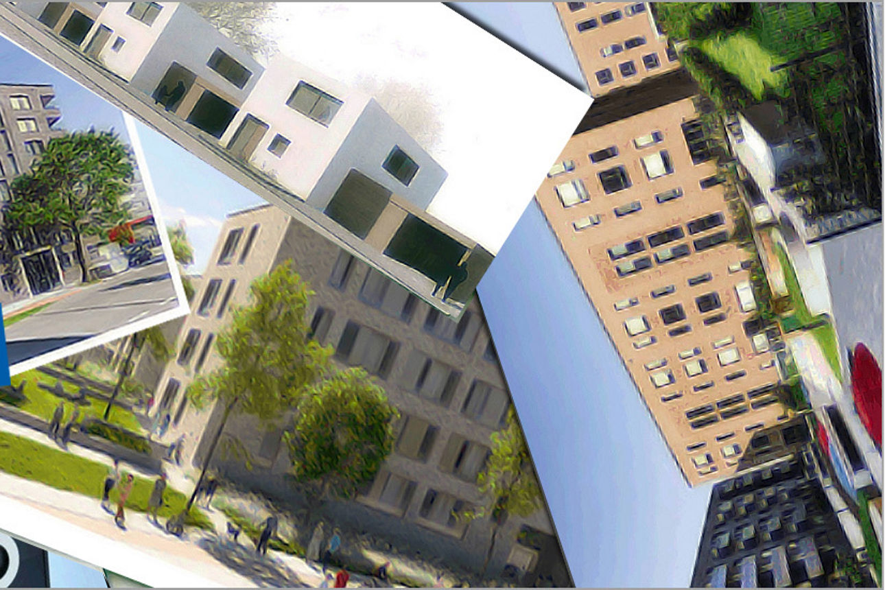 Grafik mit einem Mix an Projekt-Skizzen