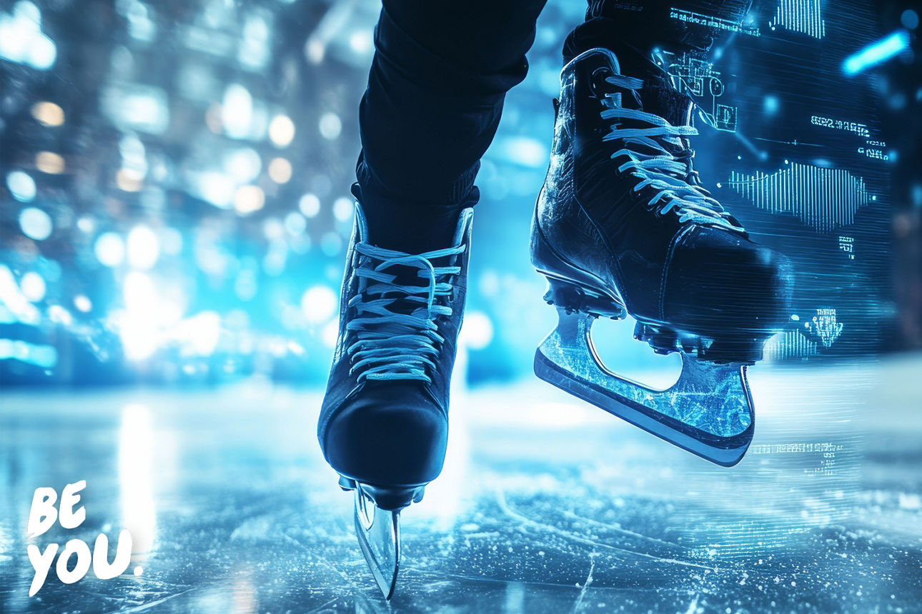 Schlittschuhe auf dem Eis