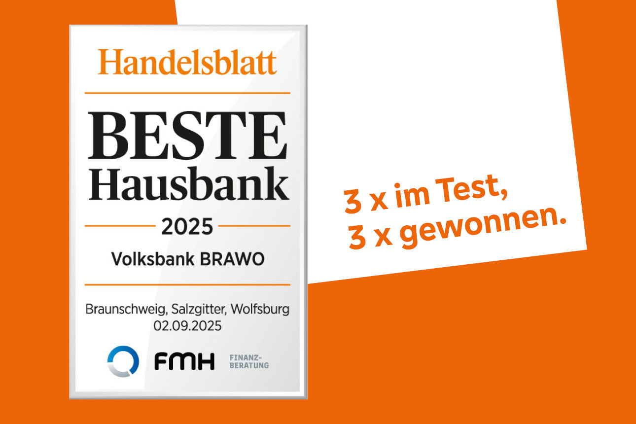 Siegel mit Auszeichnung Beste Hausbank 2025