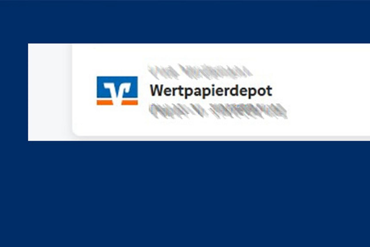 Screenshot aus OnlineBanking Depot-Verwaltung