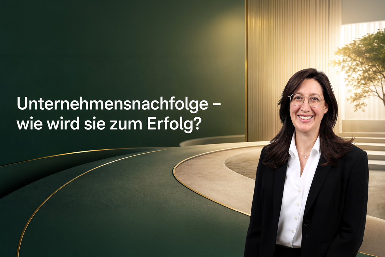 Bild mit Fr. Dr. Schacht mit dem Test "Unternehmensnachfolge - wie wird sie zum Erfolg?"