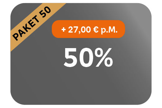 Paket 50 (+ 27,00 € pro Monat)