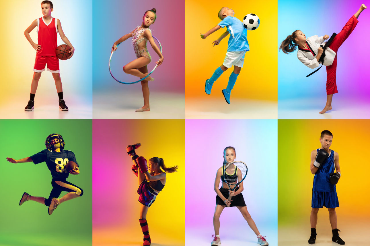 viele sportliche Kinder