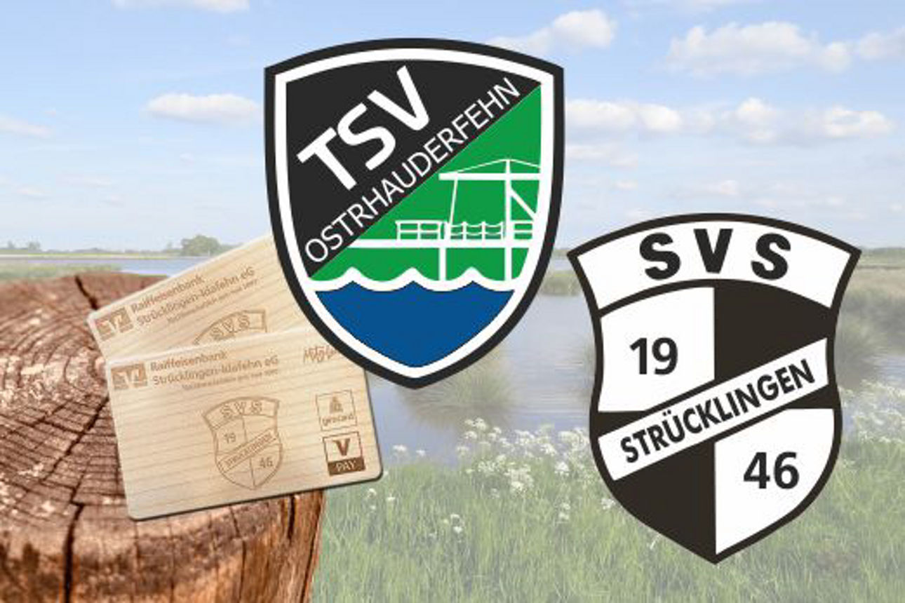 Vereinslogo beider Vereine  und Holzkarten 