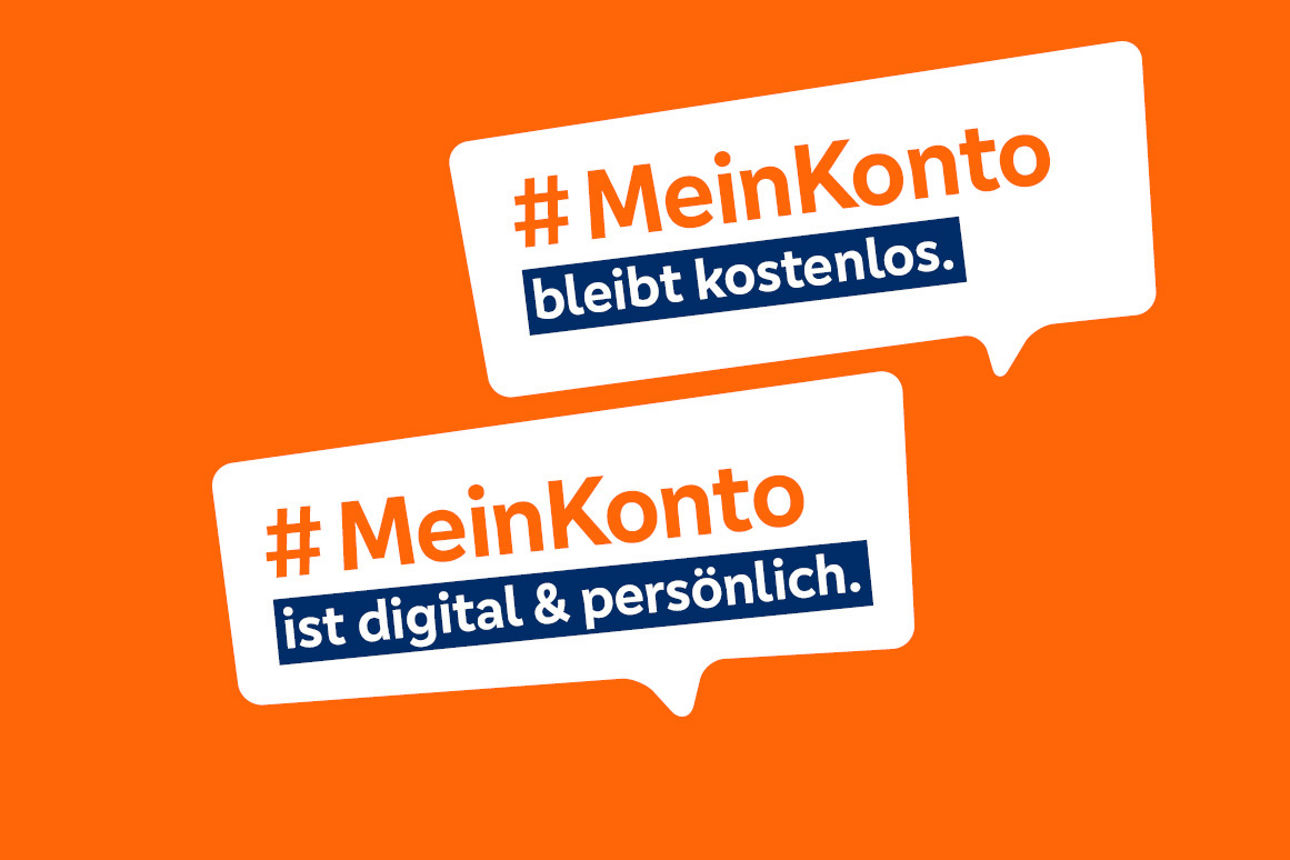 Organener Hintregrund mit zwei Sprechblasen