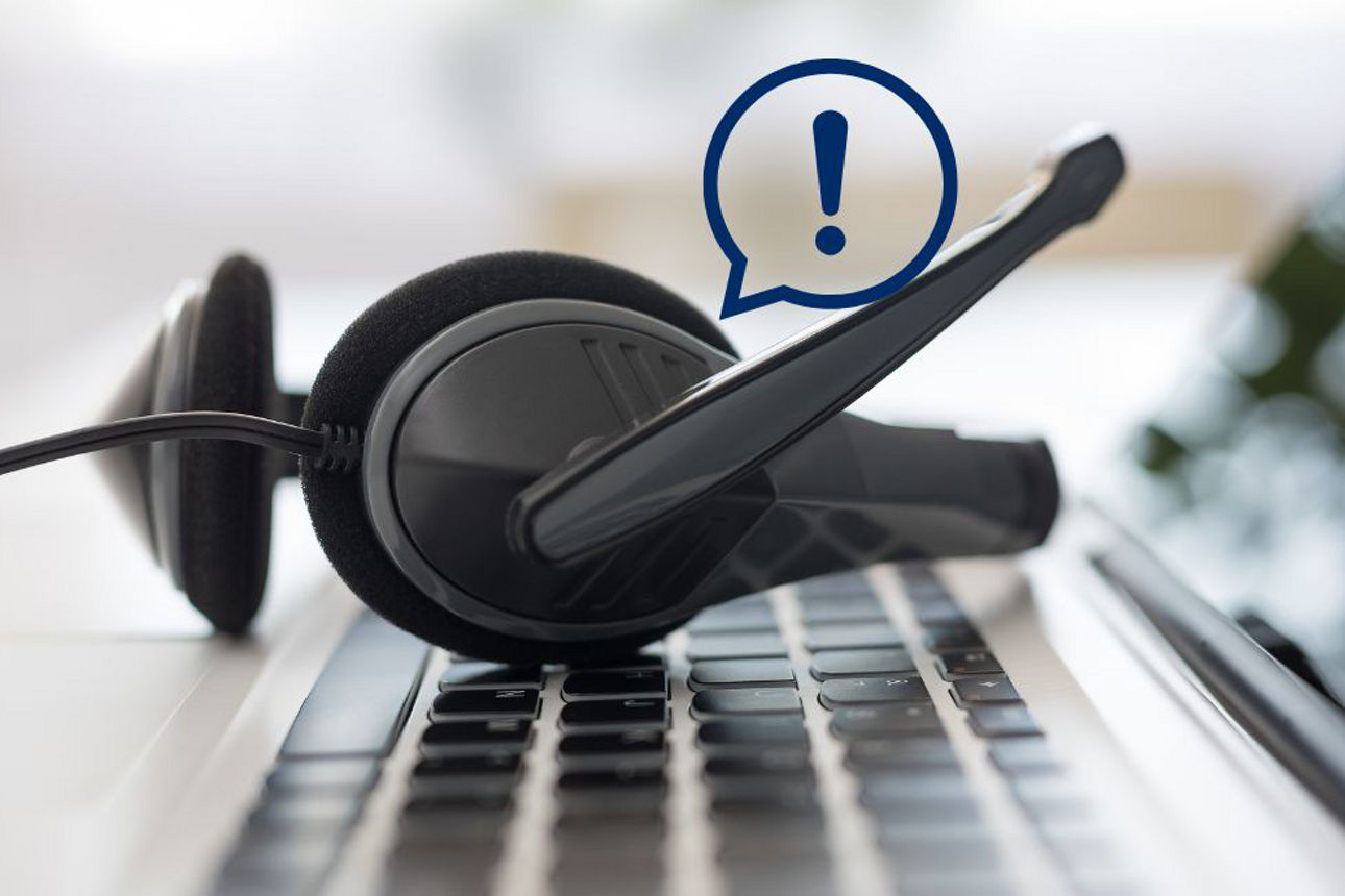 Headset auf Laptop