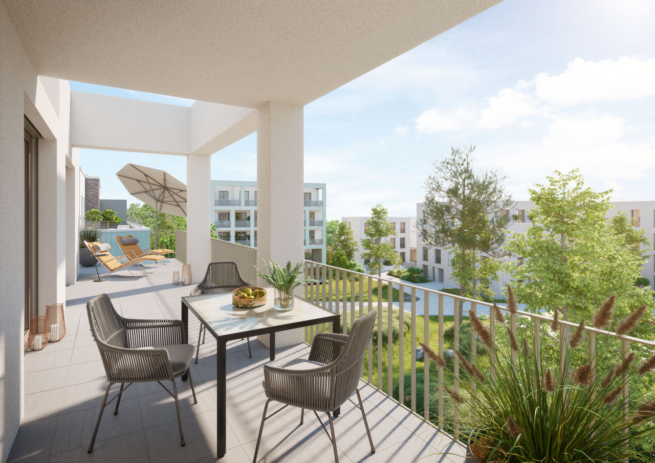 Illustration: Einrichtungsbeispiel Terrasse