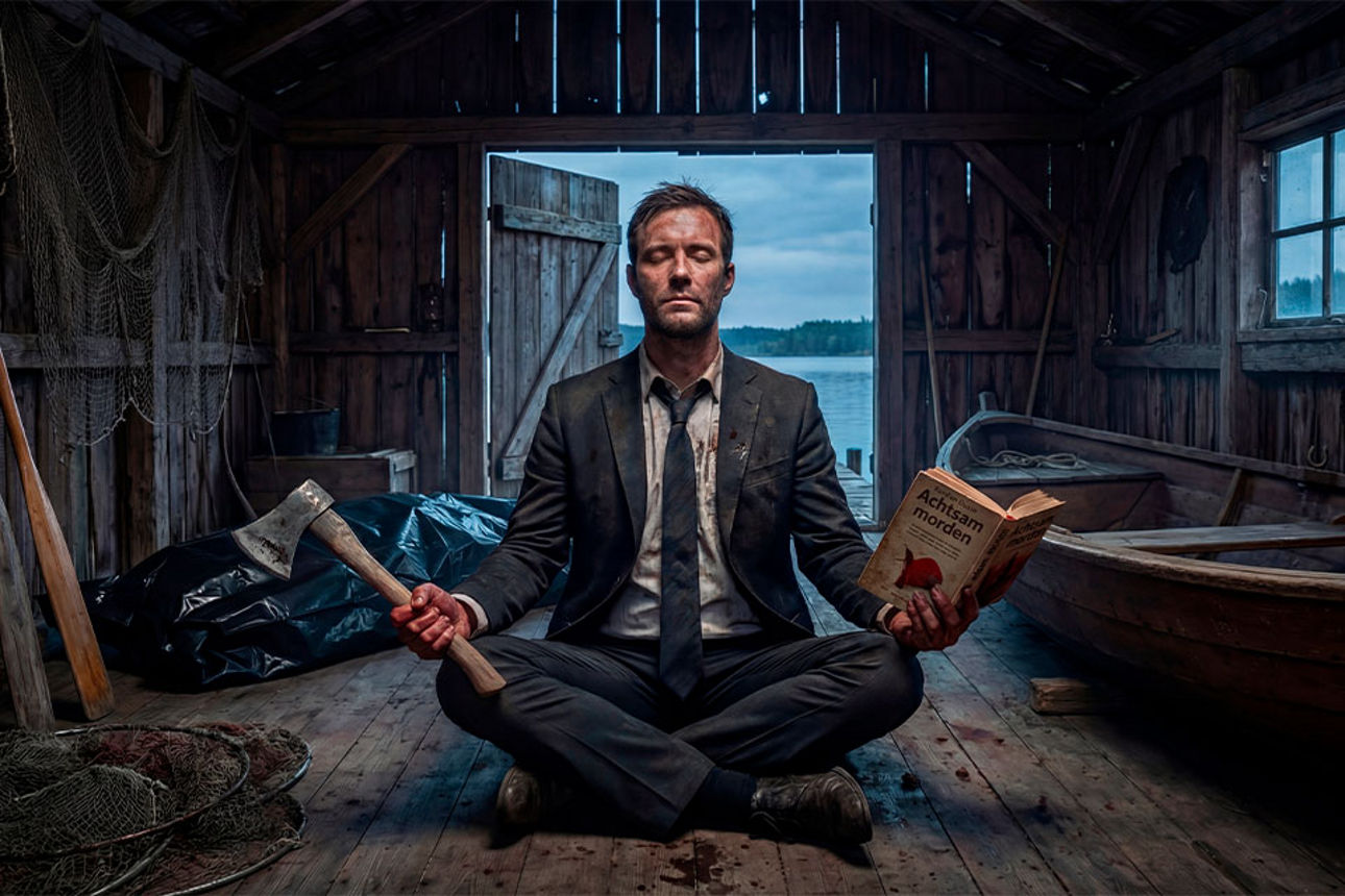 Titelfoto des Theaterstücks "Achtsam morden"