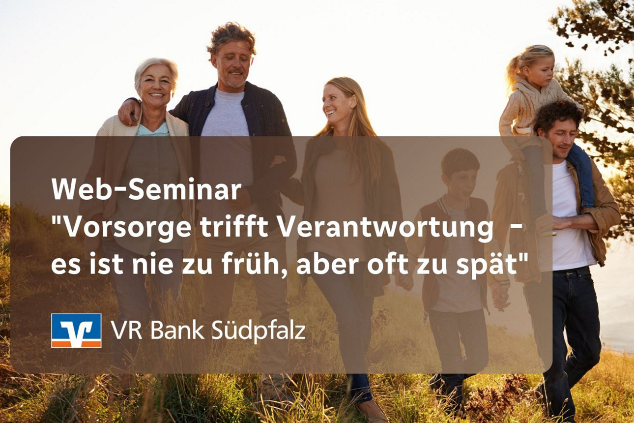 Familie über mehrere Generationen im Herbst mit dem Titeltext des Web-Seminares