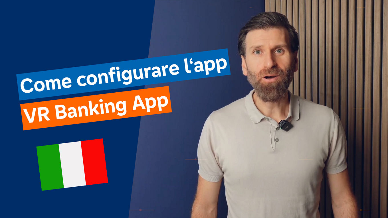 Einrichtung VR Banking App Italienisch
