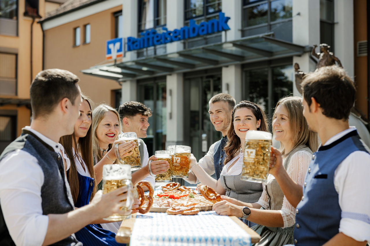 Feiern vor dem Volksfest