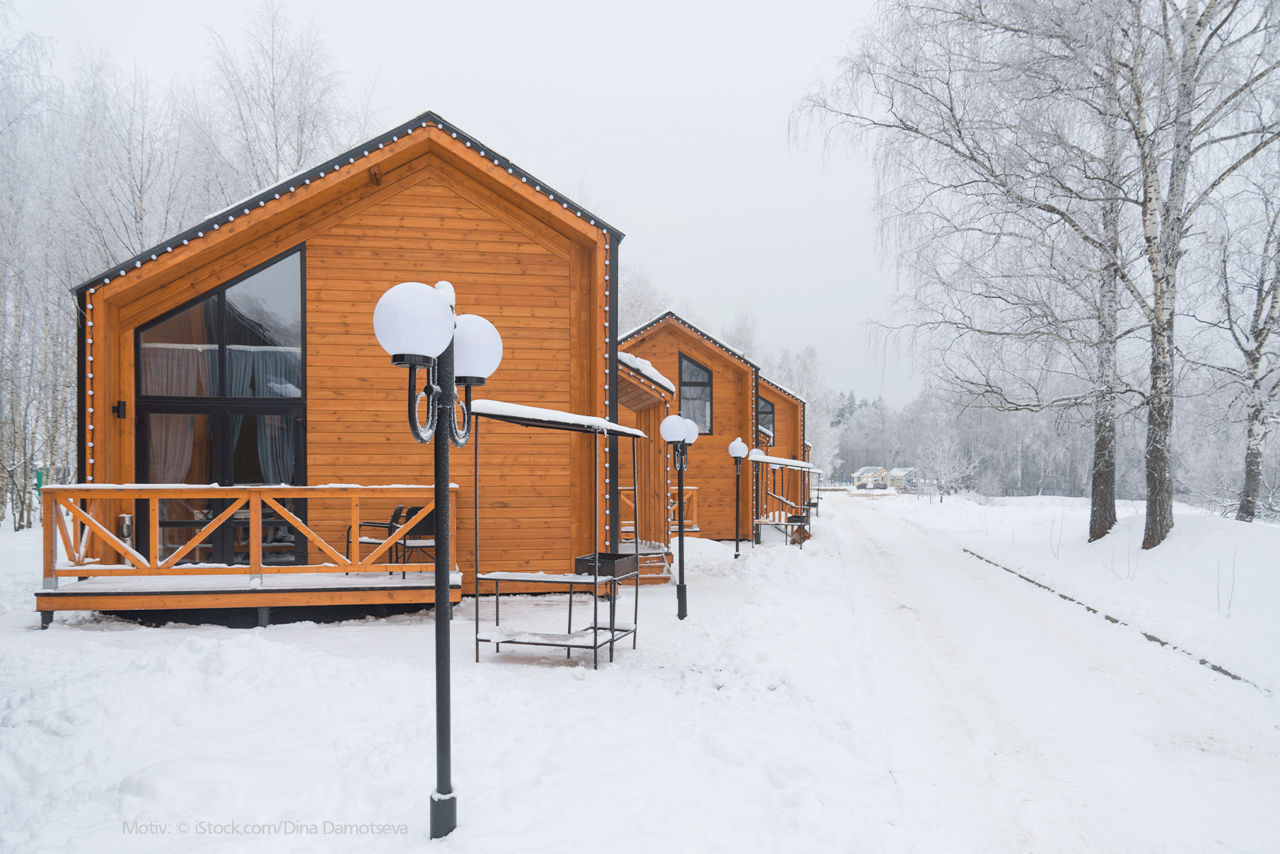 Tiny Häuser im Schnee