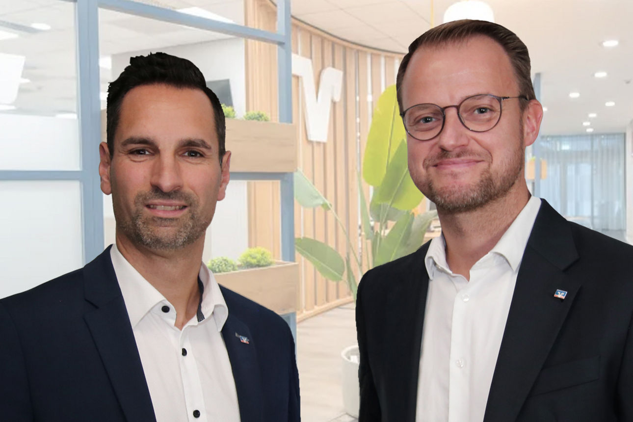 Vorstand der Volksbank Emmerich Rees 2025. Links Peter Schau, rechts Michael Pohlmann