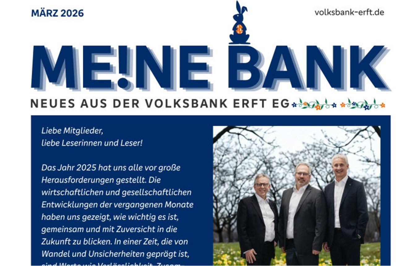 Ausschnitt aus der Titelseite der Mitgliederzeitung, Ausgabe März 2026