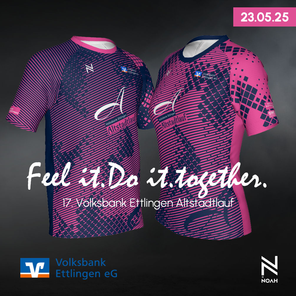 Funktionslaufshirts Ausgabe zum 17. Volksbank Ettlingen Altstadtlauf