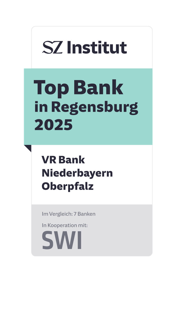 SZ Auszeichnung Top Bank in Regensburg